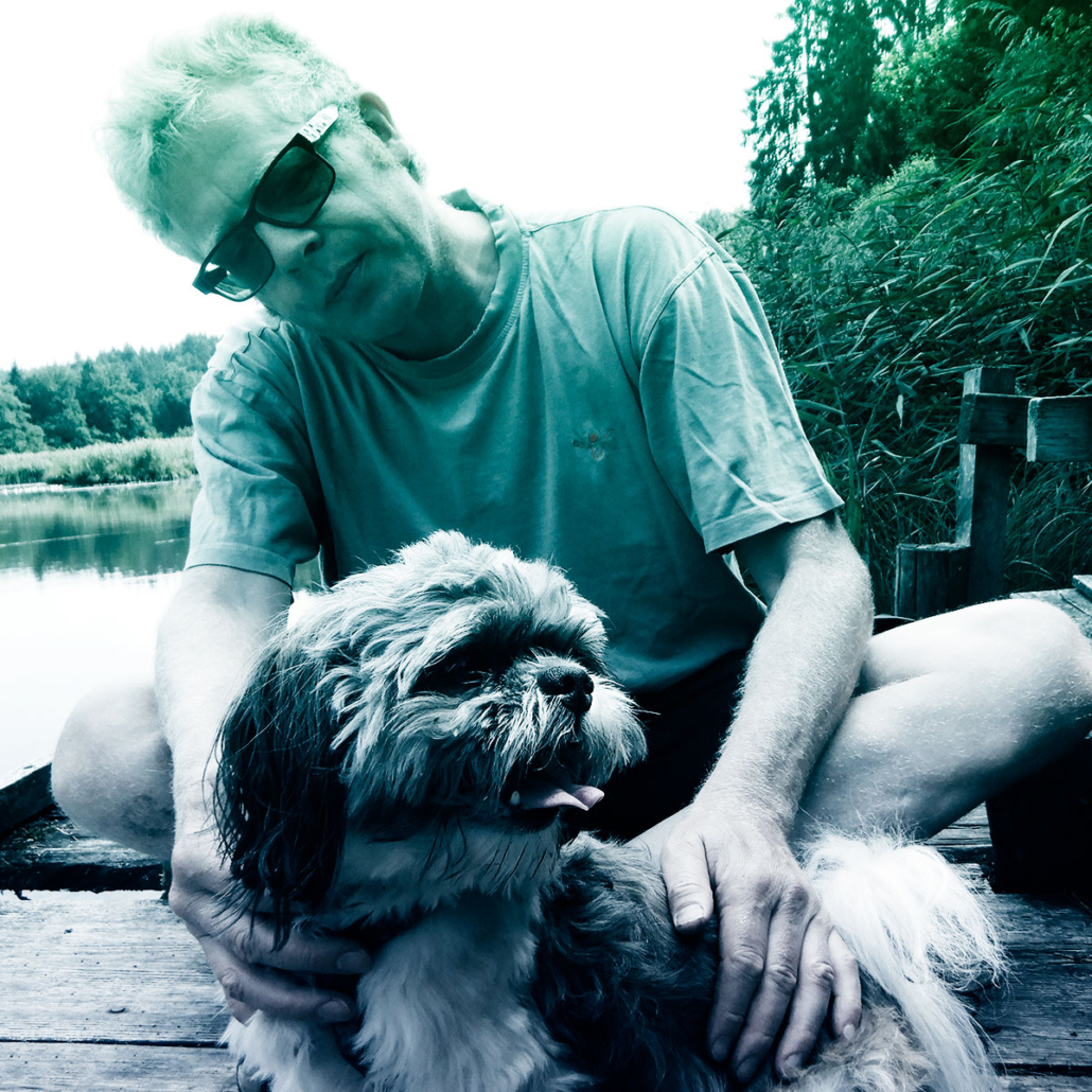 Eberhard Kaltenbach mit Hund Georgy